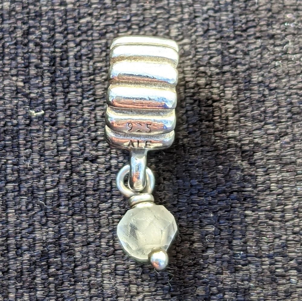Pandora Retired Birthstone April Dangle Charm